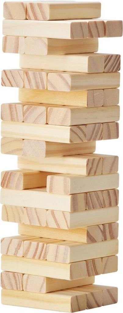 Tumbling Timber Toy 54 Blocks Tumble Tower Blocks Game Pine Wood Crate