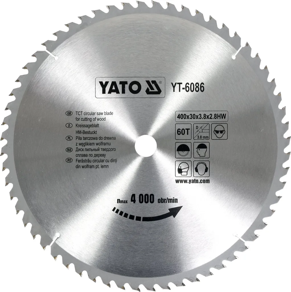 Scie circulaire 400x30mm 60 dents pour découpes de bois précises