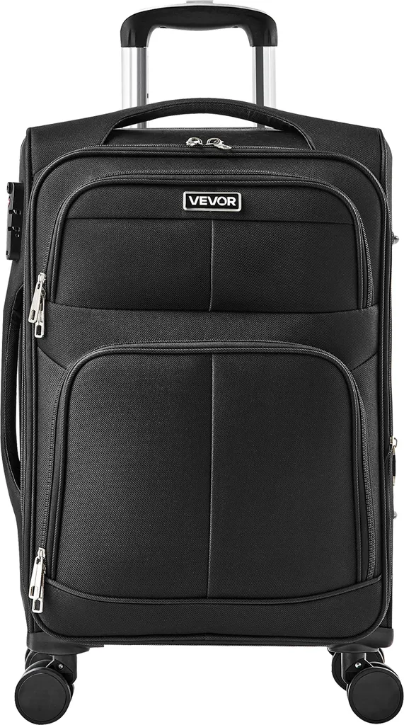 Valigia VEVOR Softside: Il Bagaglio a Mano Nero Perfetto per Weekend