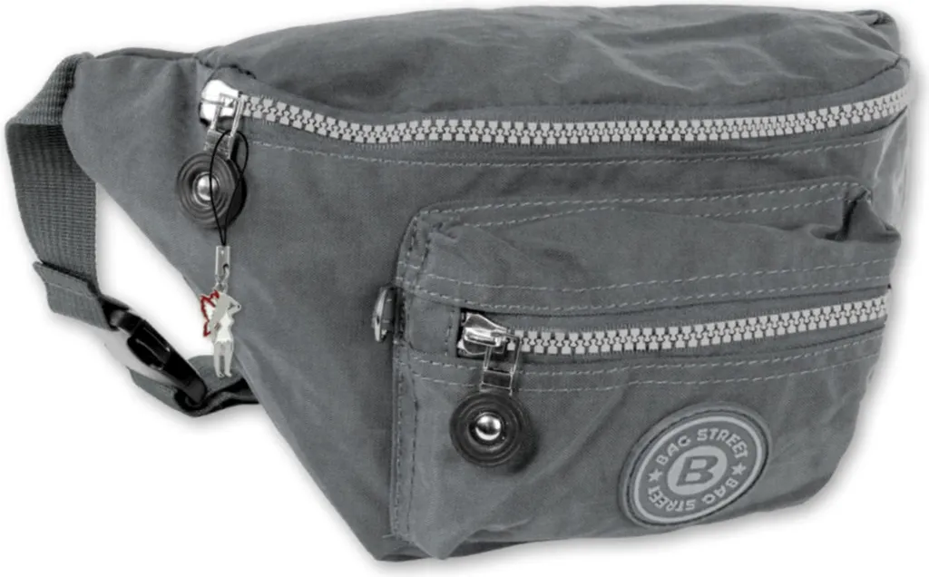 Marsupio Nylon Grigio Bag Street OTJ506K | Cintura Regolabile Unisex