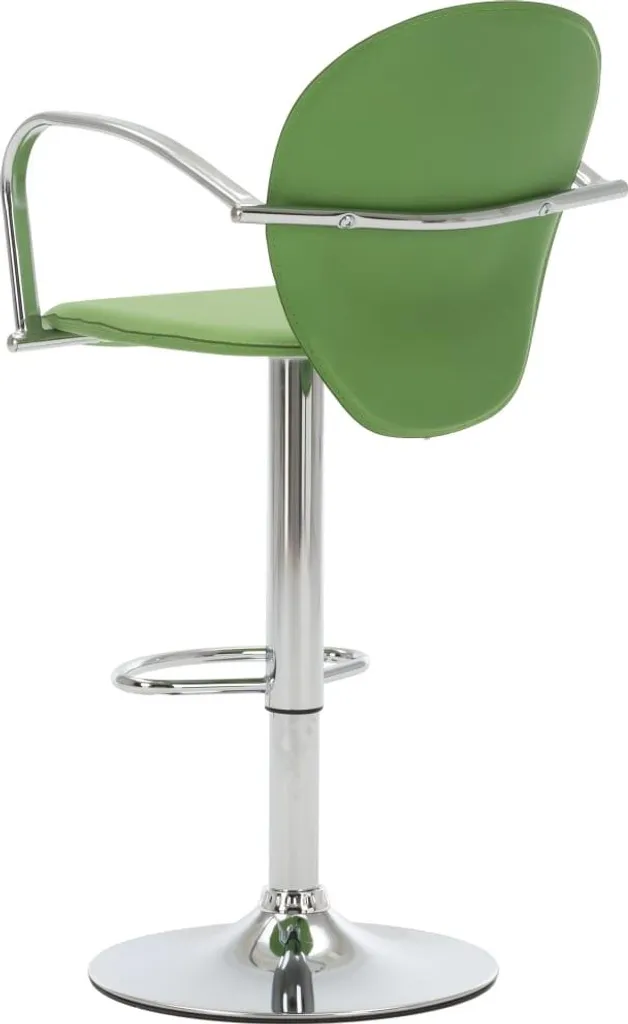 Sgabello da bar con bracciolo 2 pz. Similcuoio verde - 5