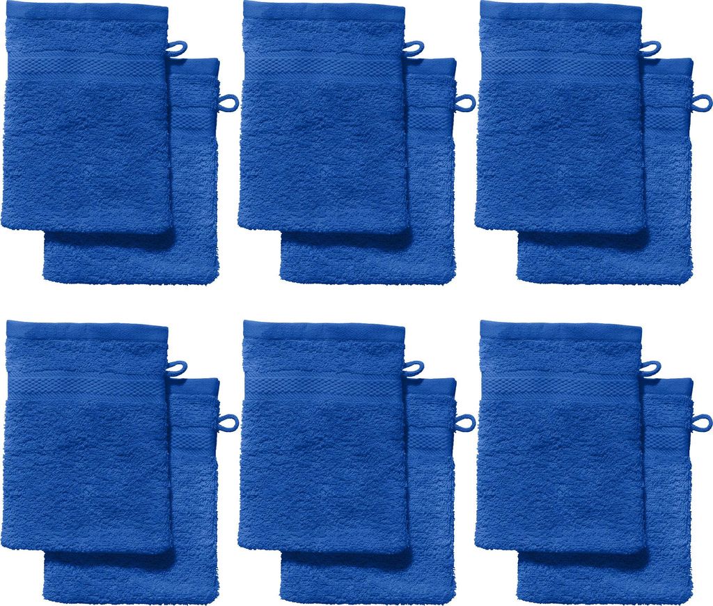 REDBEST Waschhandschuh Chicago" 12er-Pack royalblau 15x21 cm"