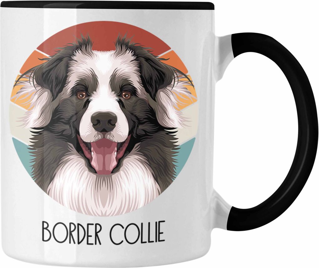Trendation - Border Collies Besitzer Tasse Geschenk Lustiger Spruch Geschenkidee Border Collies Mama Papa (Schwarz)