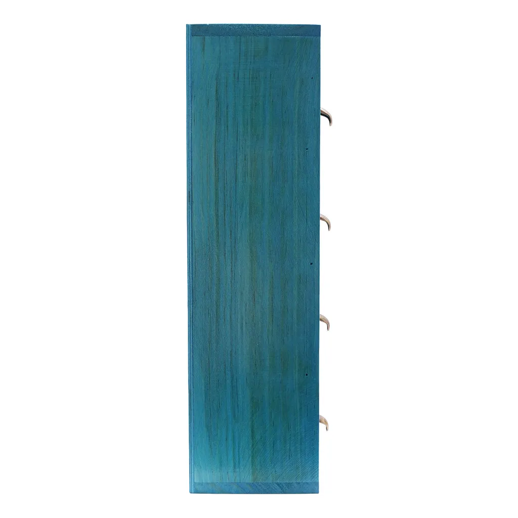 Boîte de rangement bois bleu 16 tiroirs multi-usage format compact - 8