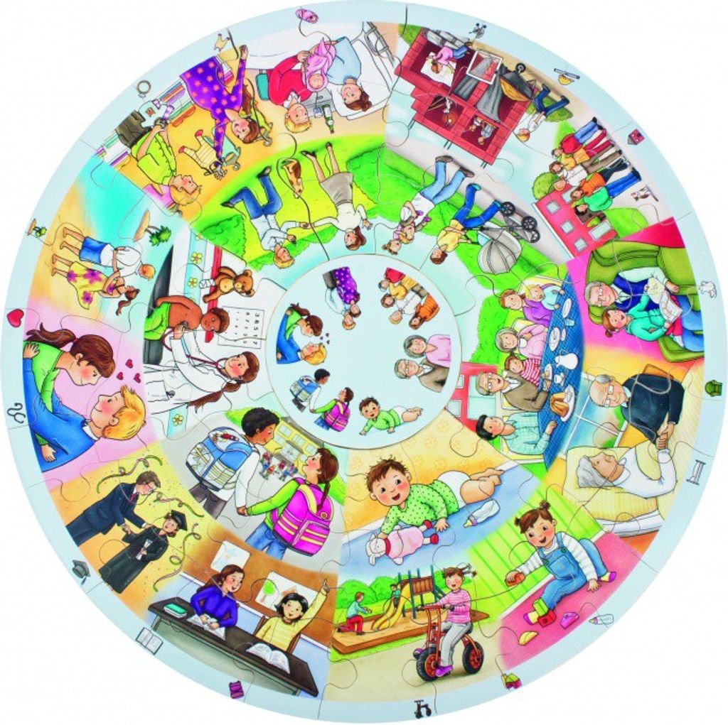 Beleduc XXL Lernpuzzle pädagogisches Spielzeug Mein Leben Karton