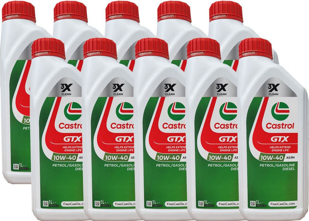 Castrol GTX Ultraclean 10W-40 A3/B4 Grey, 10x1 Liter