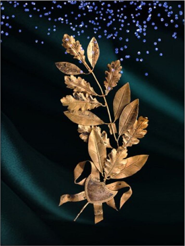 TPFLiving Kunstdruck LW-10 (OHNE RAHMEN) Poster - Leinwand - Wandbild - Hochauflösender Giclée-Druck, langlebig und hochwertig - Goldene Blätter...