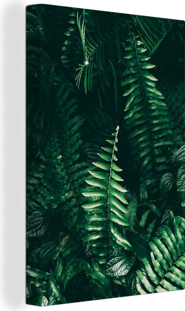 OneMillionCanvasses - Leinwandbilder - 90x140 cm, Blätter - Dschungel - Natur - Tropisch - Pflanzen, Wandbilder Kunstdruck Wanddekoration - Foto...