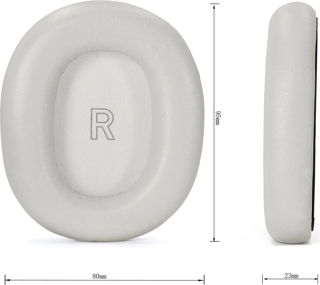 Kit 2 Cuscinetti per B&O H95 - Pelle Agnello e Memory Foam Beige - 2
