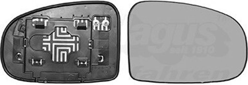 VAN WEZEL Spiegelglas Außenspiegel Rechts für TOYOTA iQ (J1) Konvex Beheizbar 5410838