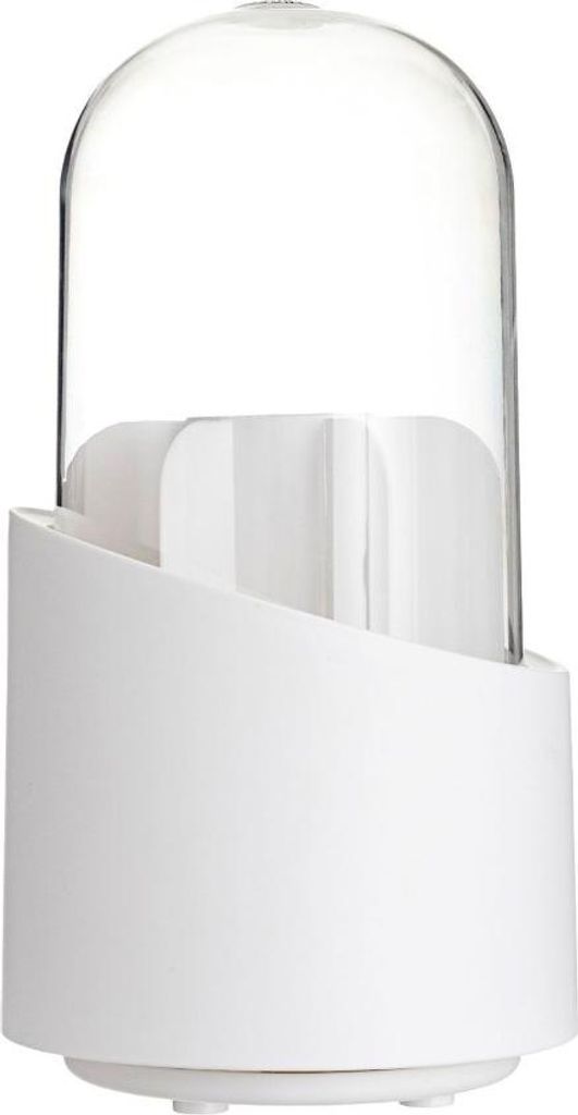 INF Weißer Make-up Pinselhalter mit Deckel – Kosmetikpinsel Organizer