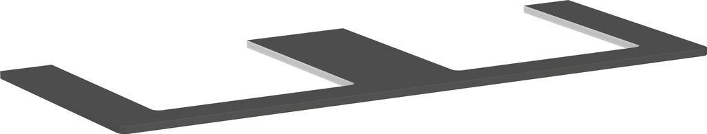 hansgrohe Xelu Q Konsole mit 2 Ausschnitten, 1360x550, für Aufsatzwaschtisch, geschliffen, 54099910