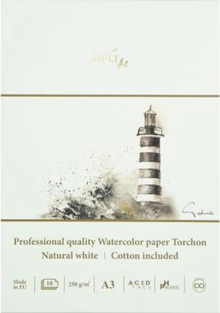 Bloc Papier Aquarelle A3 pour Artistes et Étudiants SMLT 250g 10fl