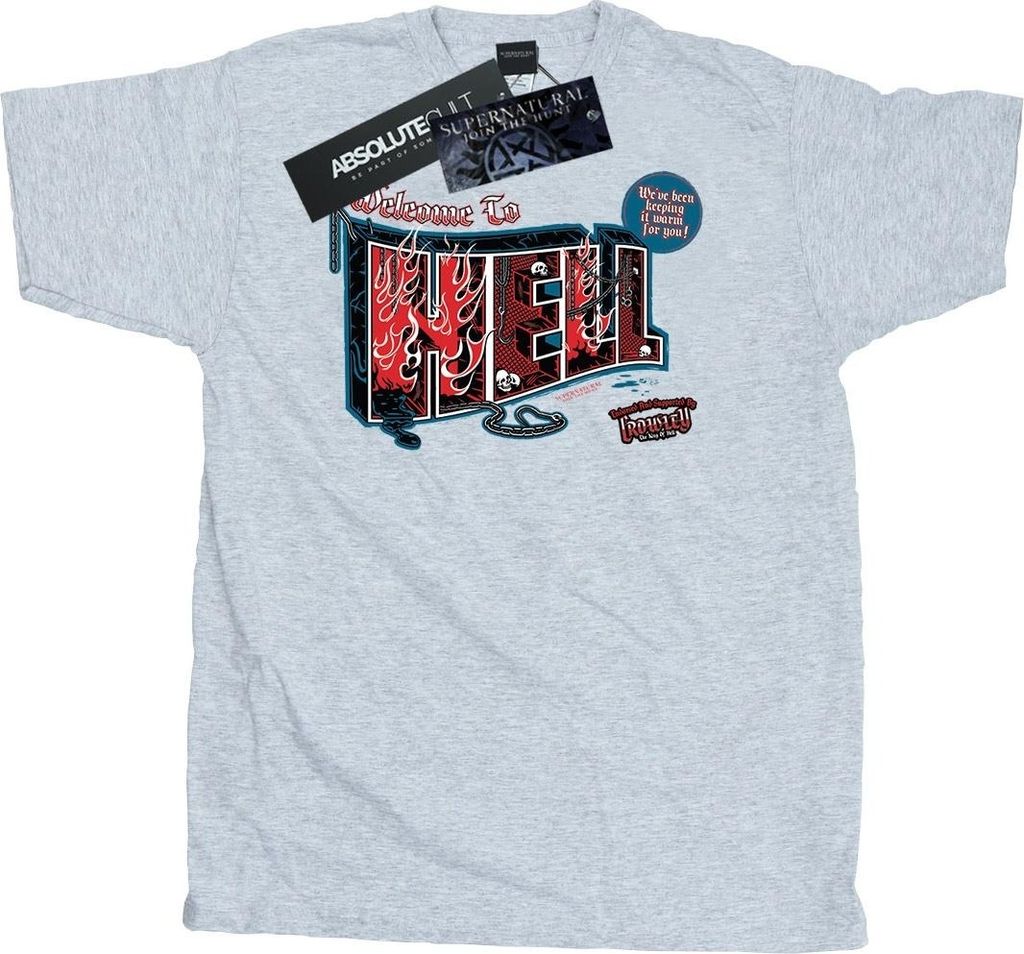 Supernatural - "Welcome To Hell" T-Shirt für Herren BI45909 (L) (Grau)