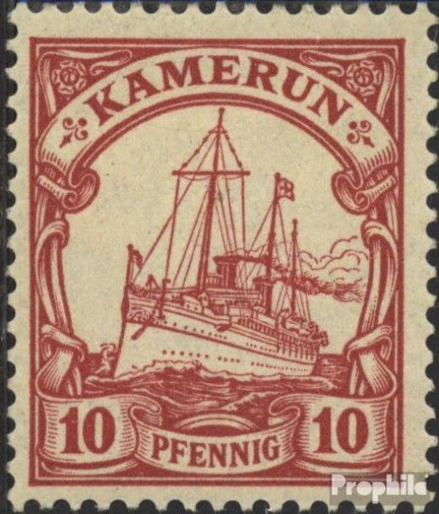 Briefmarken Kamerun (Dt. Kolonie) 1900 Mi 9 mit Falz Schiff Produktbild 