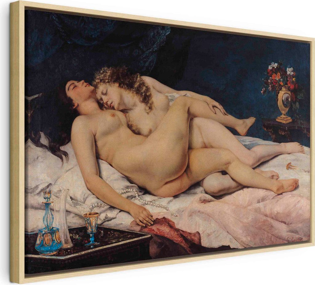 Italienischer Leinwand Leinwandbild - Sleeping 120x80 cm Reproduktionen l-E-10033-b-a