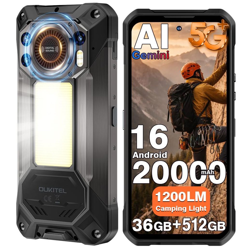 Smartphone Robuste OUKITEL WP61, 5G, Android 16, 512 Go, Image du produit 