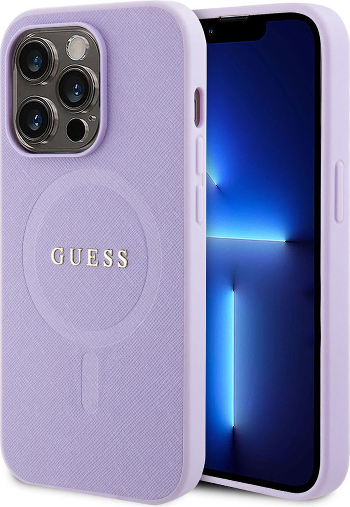 Guess iPhone 14 Pro Hardcase - Saffiano - Purple