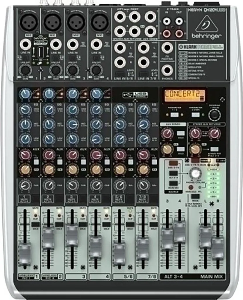 Mélangeur Audio Behringer XENYX QX1204USB Effets Klark Teknik et USB