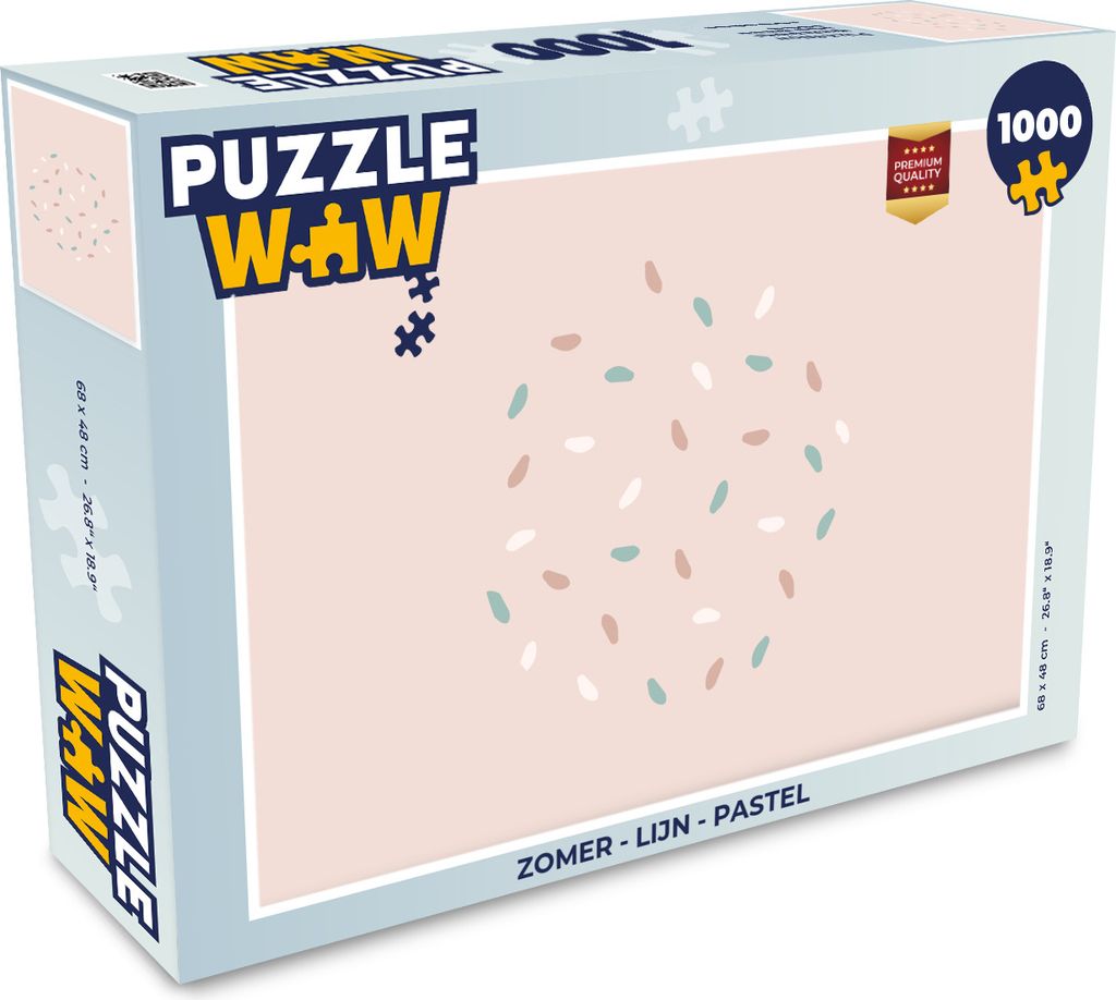 MuchoWow Puzzle 1000 Teile Sommer - Linie - Pastell - Erwachsene - Rätsel