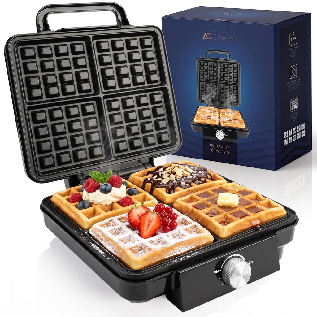 Waffeleisen 2300W für 4 Belgische Waffeln XXL Waffelautomat Produktbild 