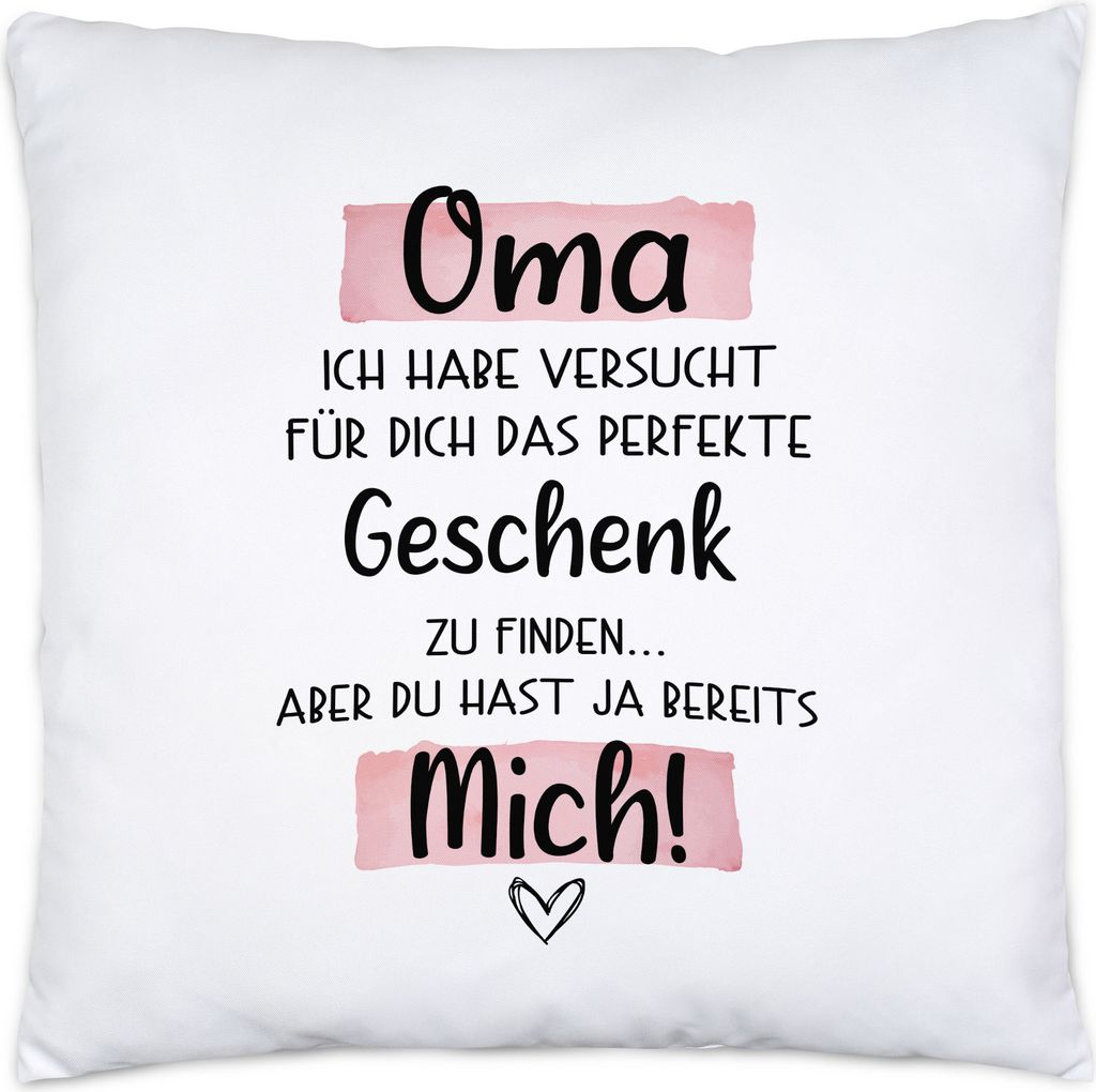 Oma Geschenk Kissen inkl. Füllung Omi Großmutter Produktbild 