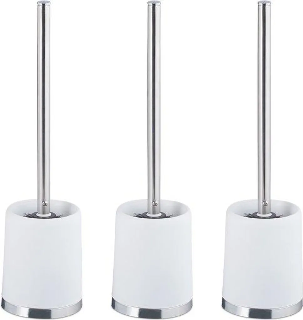 Tête de Brosse WC Blanche Ø 7 cm Set de 3 - Stop aux Brosses Sales et Usées
