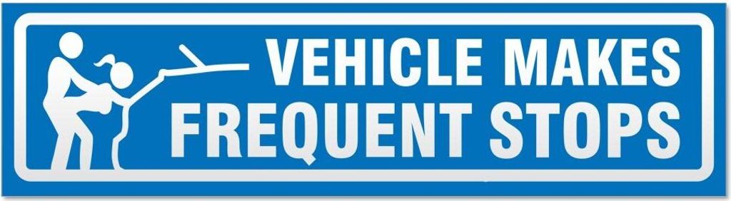 Kiwistar - Autoaufkleber - Blau - 20 x 5,3 cm - Frequent Stops Girls invertiert - Hinweis Aufkleber Sticker für Auto, Kfz, Fahrrad, PKW, LKW