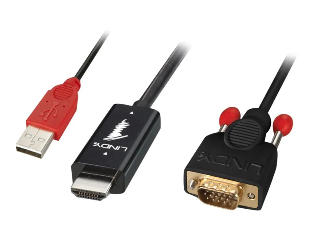 Câble HDMI vers VGA 2m avec Alimentation USB : Stop aux Écrans Noirs - 2