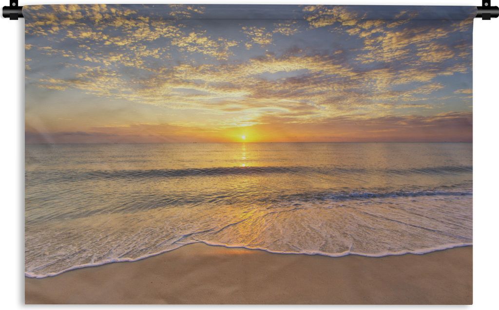 MuchoWow Wandteppich Wandbehang Strand - Farben - Sonne 60x40 cm Tapisserie Dekoration Wandtuch - Wanddekorationen