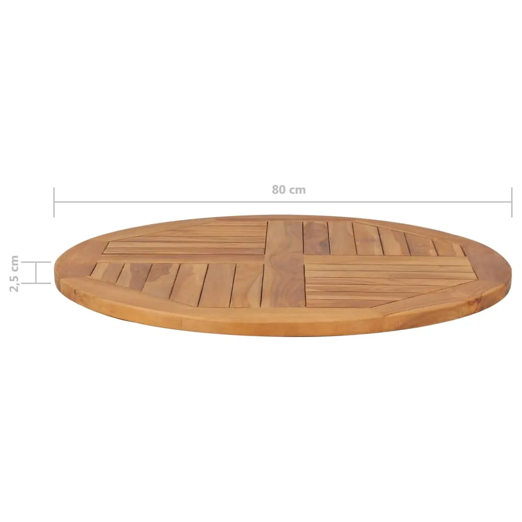 Plateau de Table en Bois pour Intérieur et Extérieur Couvert 80 cm