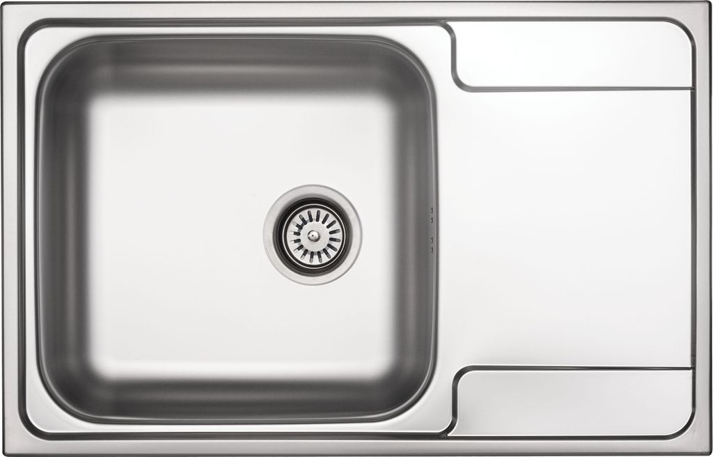 1-bowl steel sink with drainer Produktbild 
