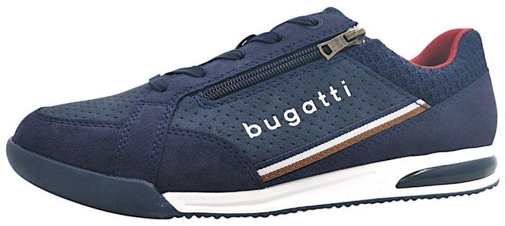 Bugatti Herren-Schnürhalbschuh Trevor Blau-Weiß-Rot, Produktbild 