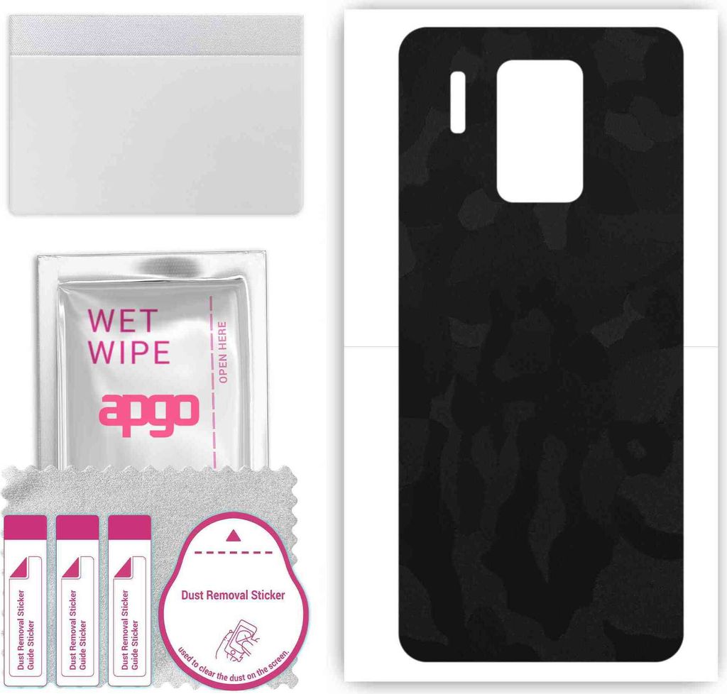 apgo Rückseite Schutzfolie, Skin, kompatibel mit Oukitel C18 Pro, Hinten Displayschutzfolie aus Vinylfolie, kratzfest, einfache Montage - Schwarze...