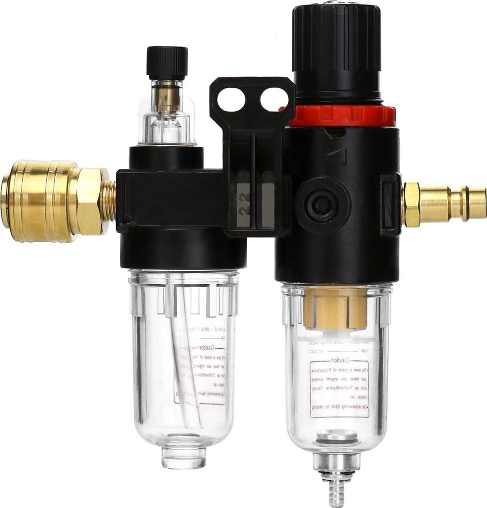 MODFU Druckregler Pneumatischer, AFC2000 Druckregler mit Kupferkern – Präziser Luftdruckregler mit integriertem Filter für Werkstatt & Industrie