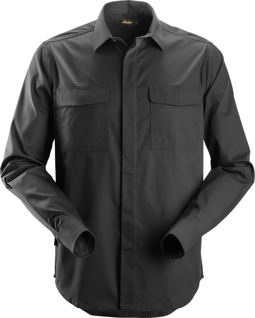 Snickers Service langarm Shirt Schwarz-XXXL