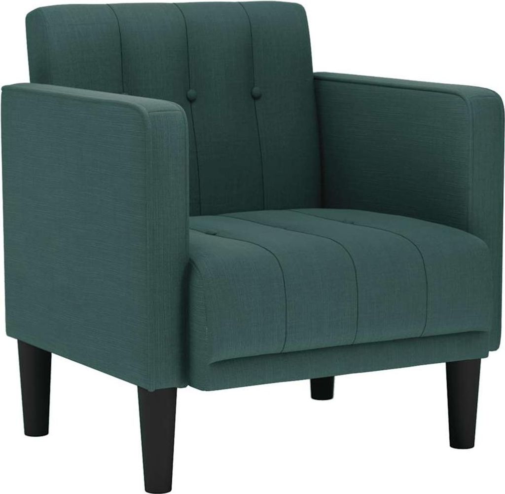 vidaXL Sessel mit Armlehnen Dunkelgrün 53 cm Stoff