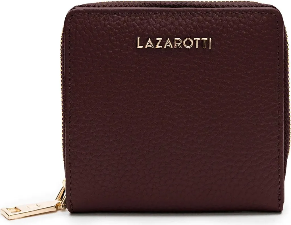 Viaggia con Stile: Portafoglio Lazarotti Bologna Pelle Burgundy Zip