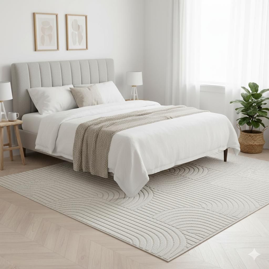 Ayyildiz | Tapis moderne Helix - 60 cm x 110 cm - Cr?me - Image du produit 
