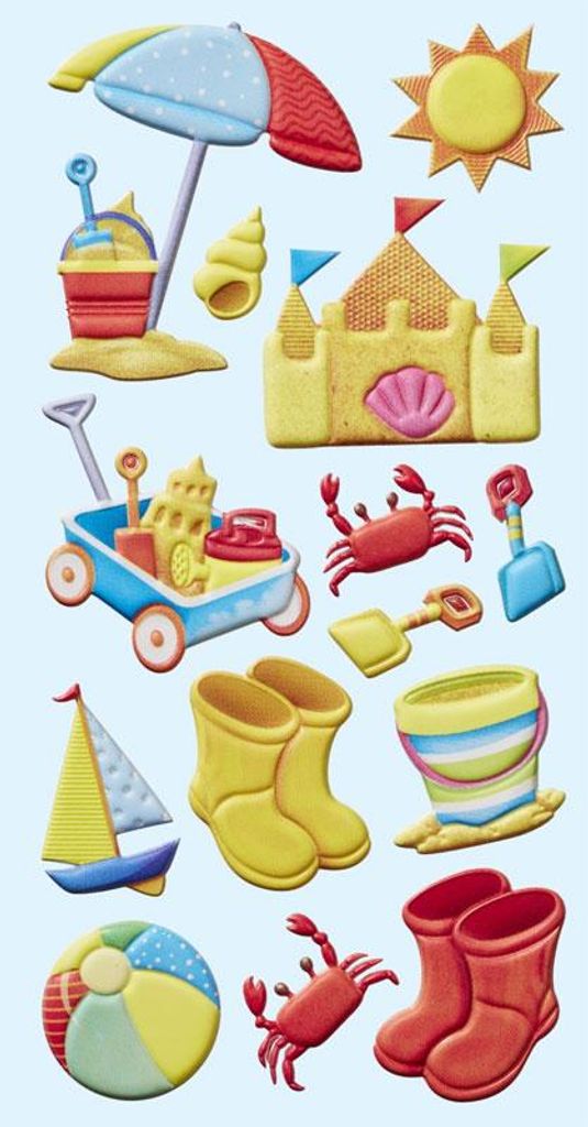Schaum-Sticker Strand-Urlaub