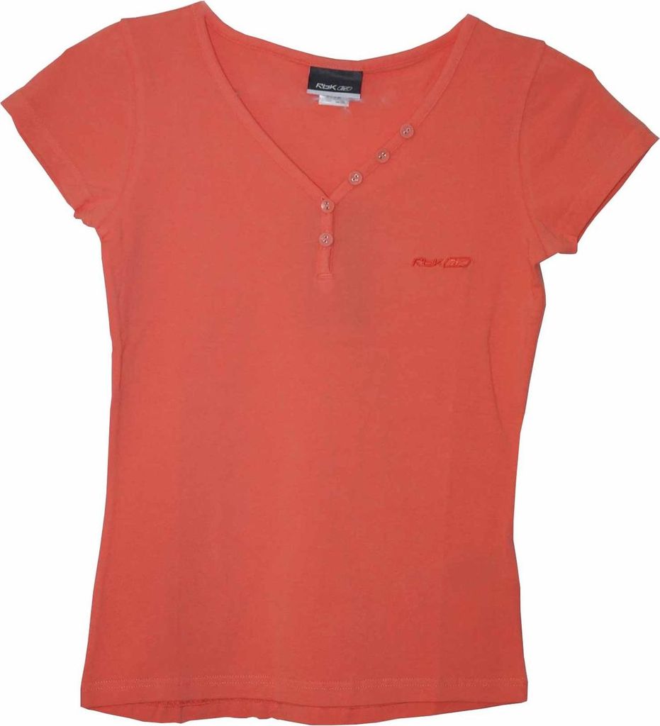 Reebok V Neck Button Damen T-Shirt lachs shirt, Größe:L/40
