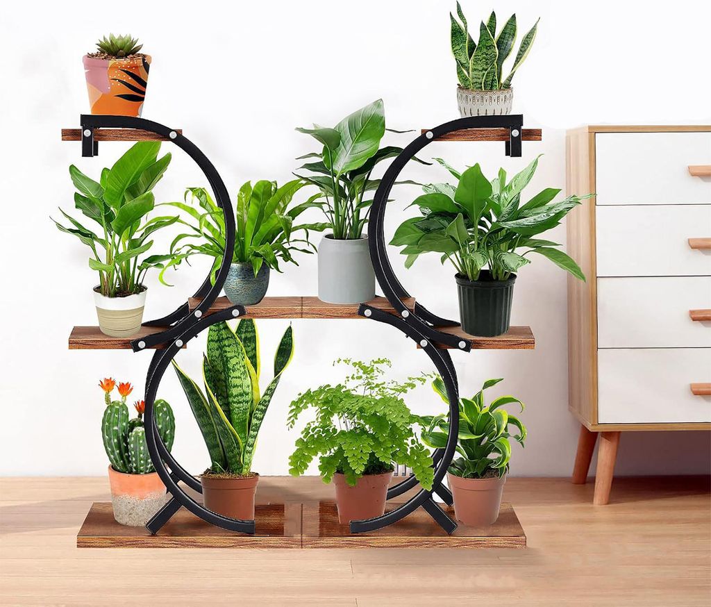 WTZ Supporto Per Piante A 17 Livelli, Fioriera A Scaletta Multi-piano Per Interni Ed Esterni, Espositore Per Vasi In Legno
