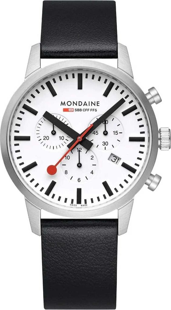 Mondaine MSD.41411.LBV Herrenuhr SBB Neo Chronograph 41mm 5ATM