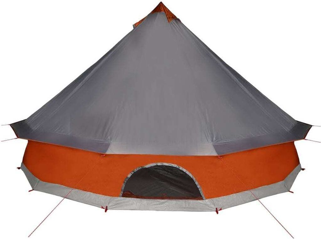 vidaXL Tipi-Familienzelt 12 Personen Grau und Orange Produktbild 3