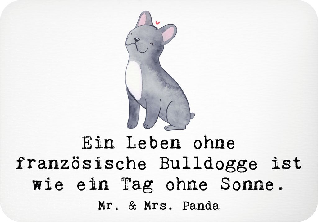 Mr. & Mrs. Panda Kühlschrankmagnet Französische Bulldogge - Weiß - Geschenk, whiteboardmagnet, Hundeliebhaber, charmanter Vierbeiner, Hunderasse...