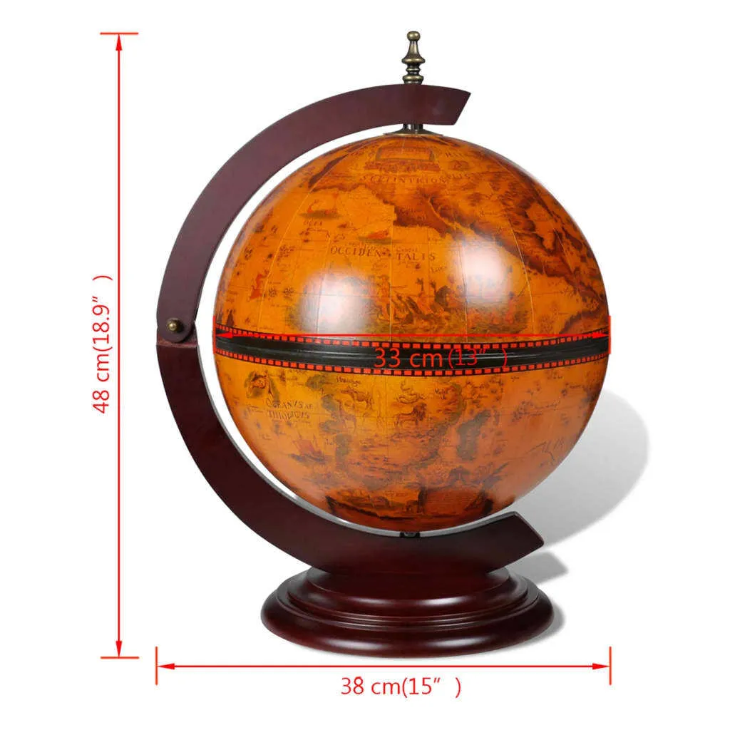 Rangement bouteilles discret globe en eucalyptus anti-poussière - 5