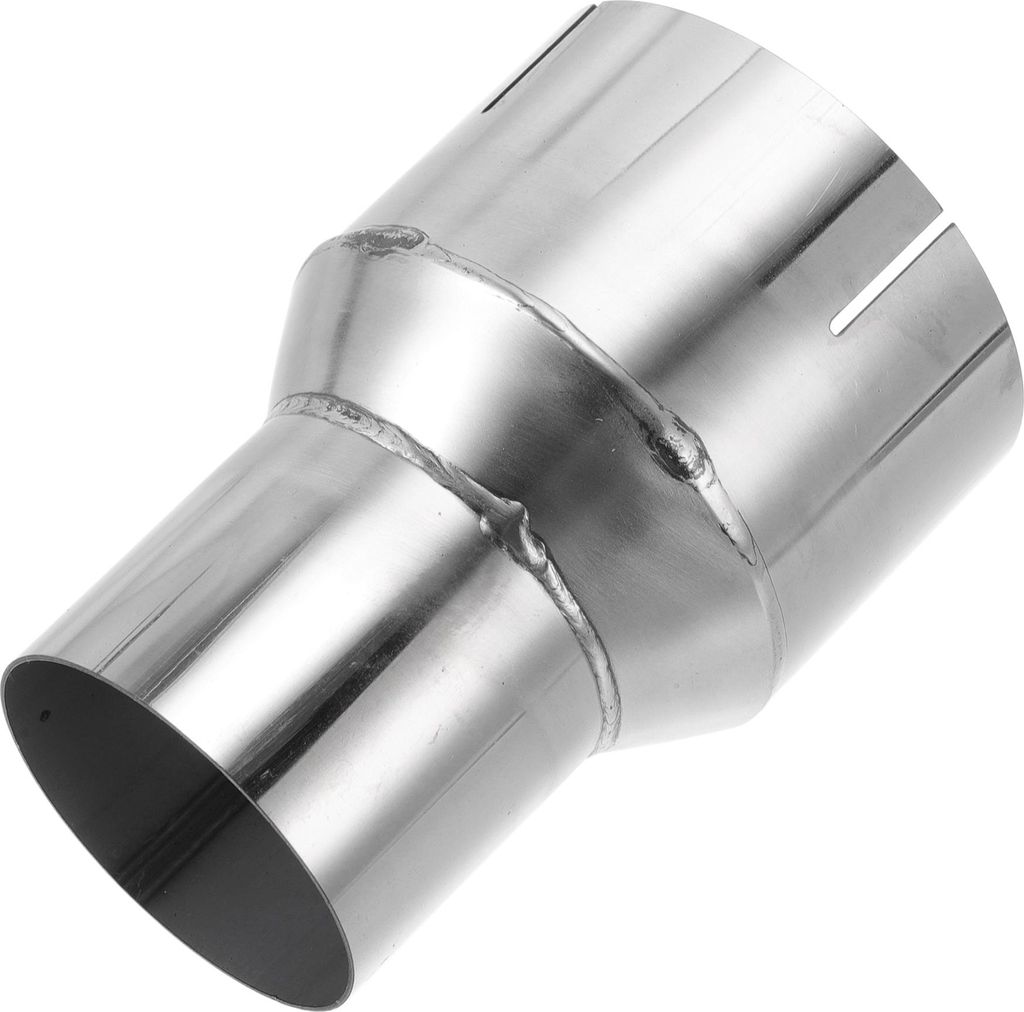 2.5"OD bis 3.5"OD Mandrel Abgasrohr Bogen Ellbogen Konzentrischer Reduzierer T304 Edelstahl Rohr Adapter 5 Zoll Länge Silberton