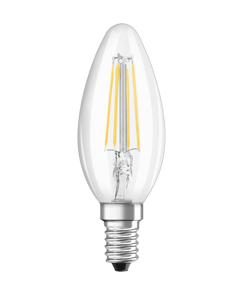 OSRAM Superstar dimmbare LED-Lampe mit besonders hoher Farbwiedergabe (CRI90) für E14-Sockel, Filament-Optik ,Kaltweiß (4000K), 470 Lumen, Ersatz...