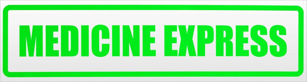 Kiwistar Medicine Express Magnetschild Schild magnetisch - 30cm Neongrün - Magnetfolie für Auto PKW Kfz