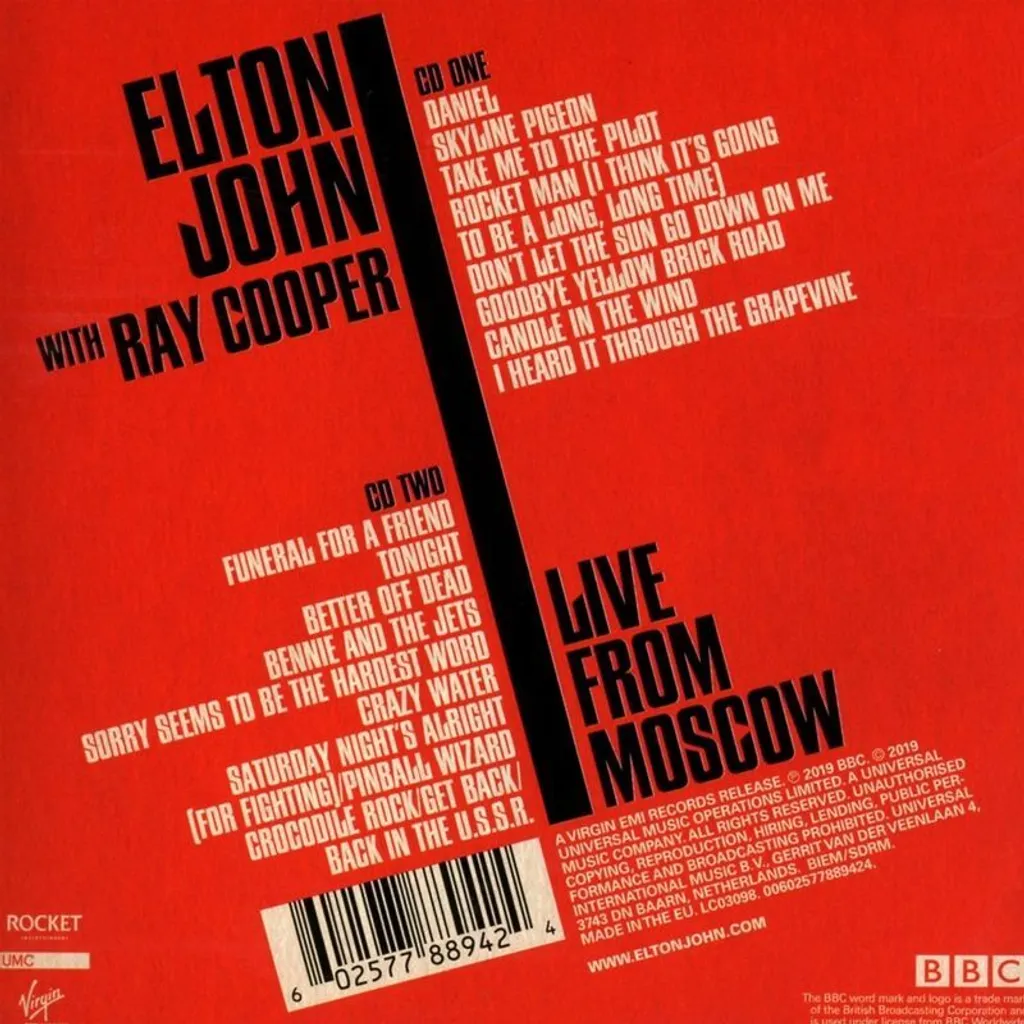 Elton John Live From Moscow 2CD Version Complète sans Coupures Live